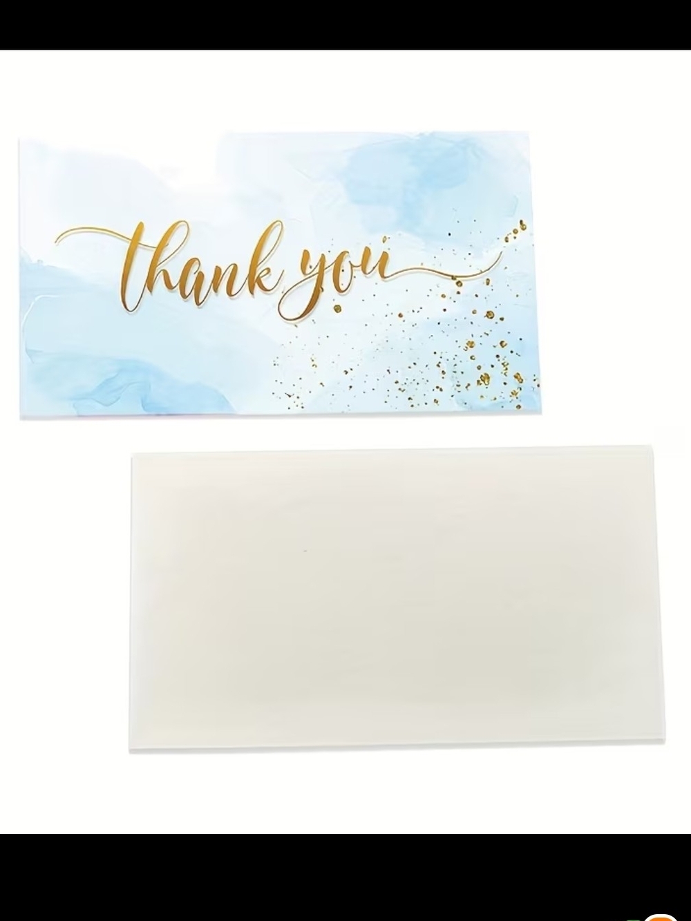 Thank You Card 50 PCS w/ Fake Gold Script New